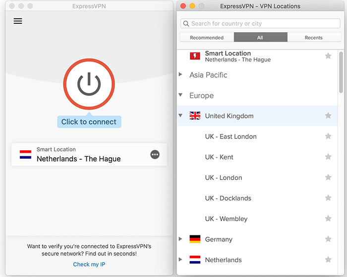 ExpressVPN UK Server