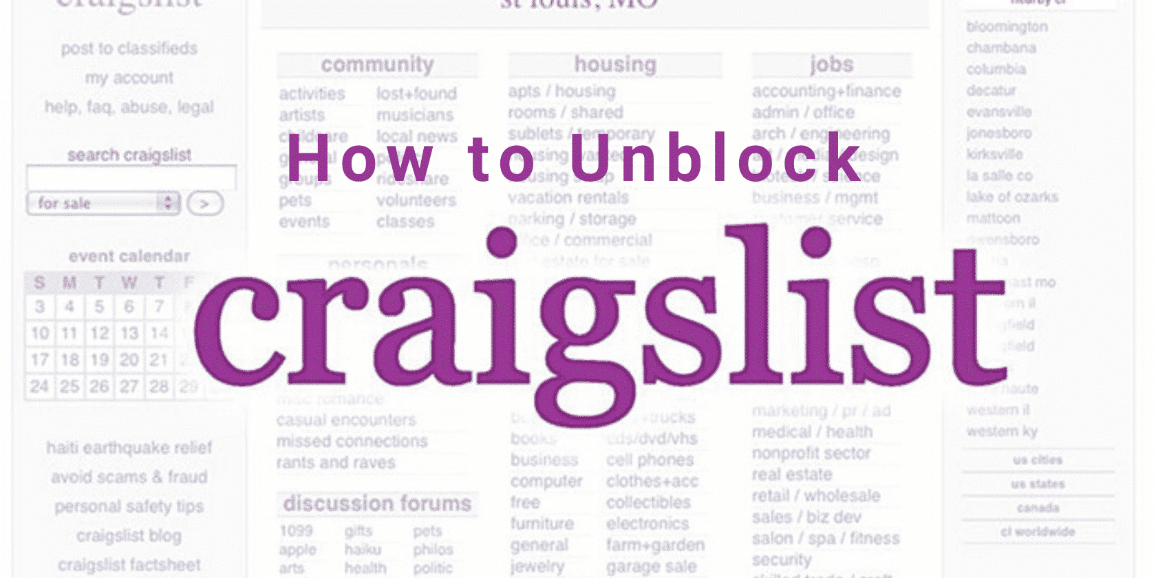 Unblock Craigslist