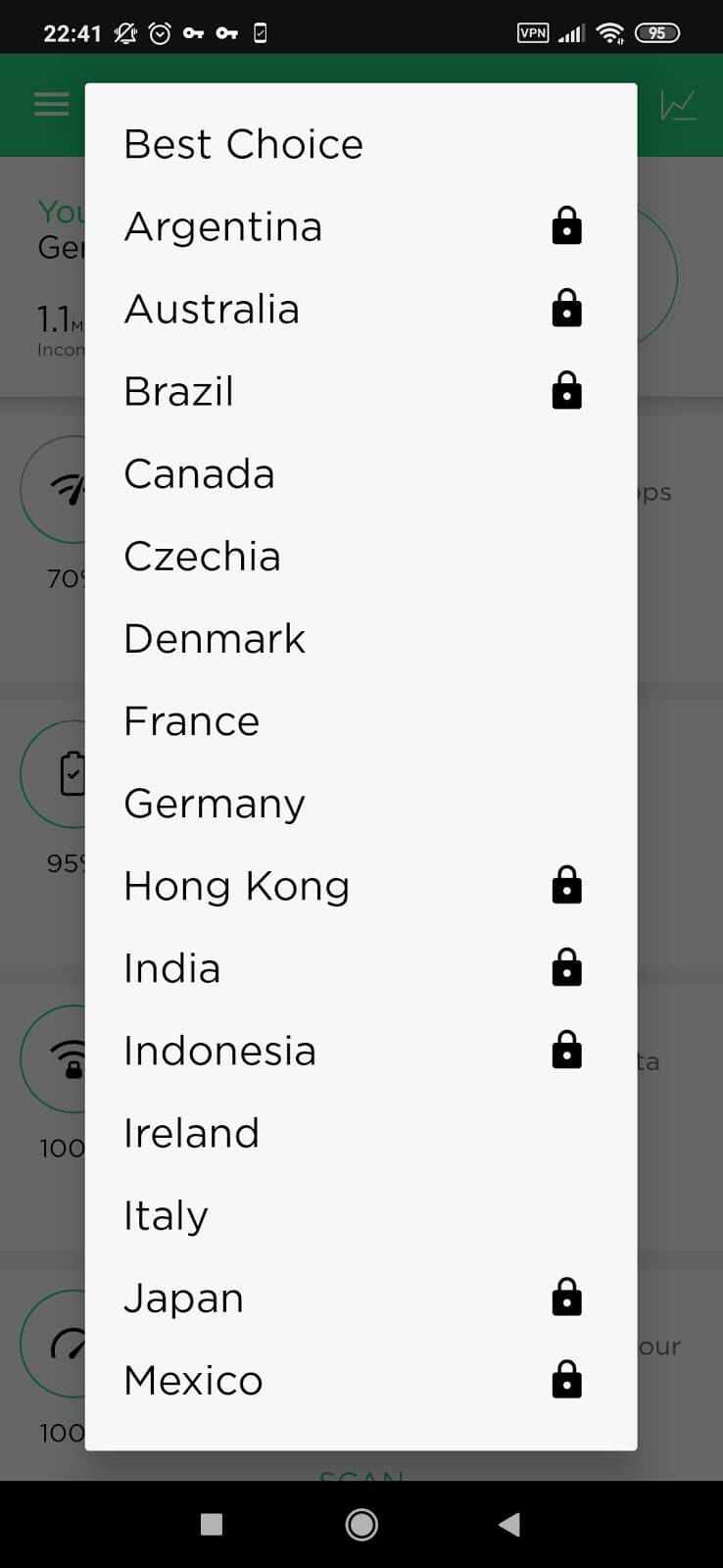 TouchVPN Locations Overview
