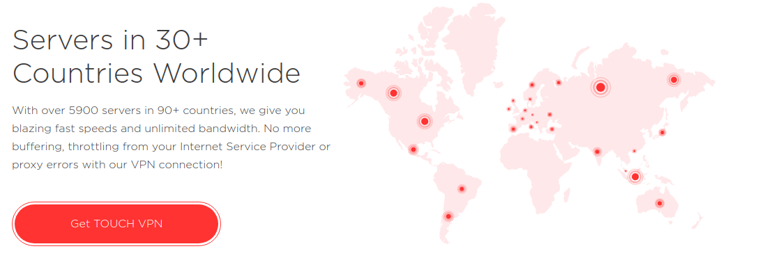 Ubicaciones de touchvpn