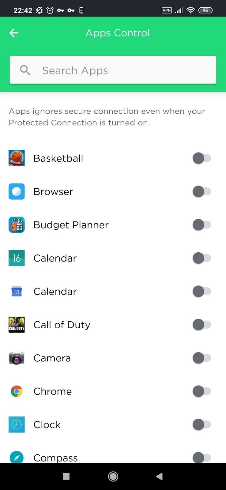 TouchVpn Split tuneling