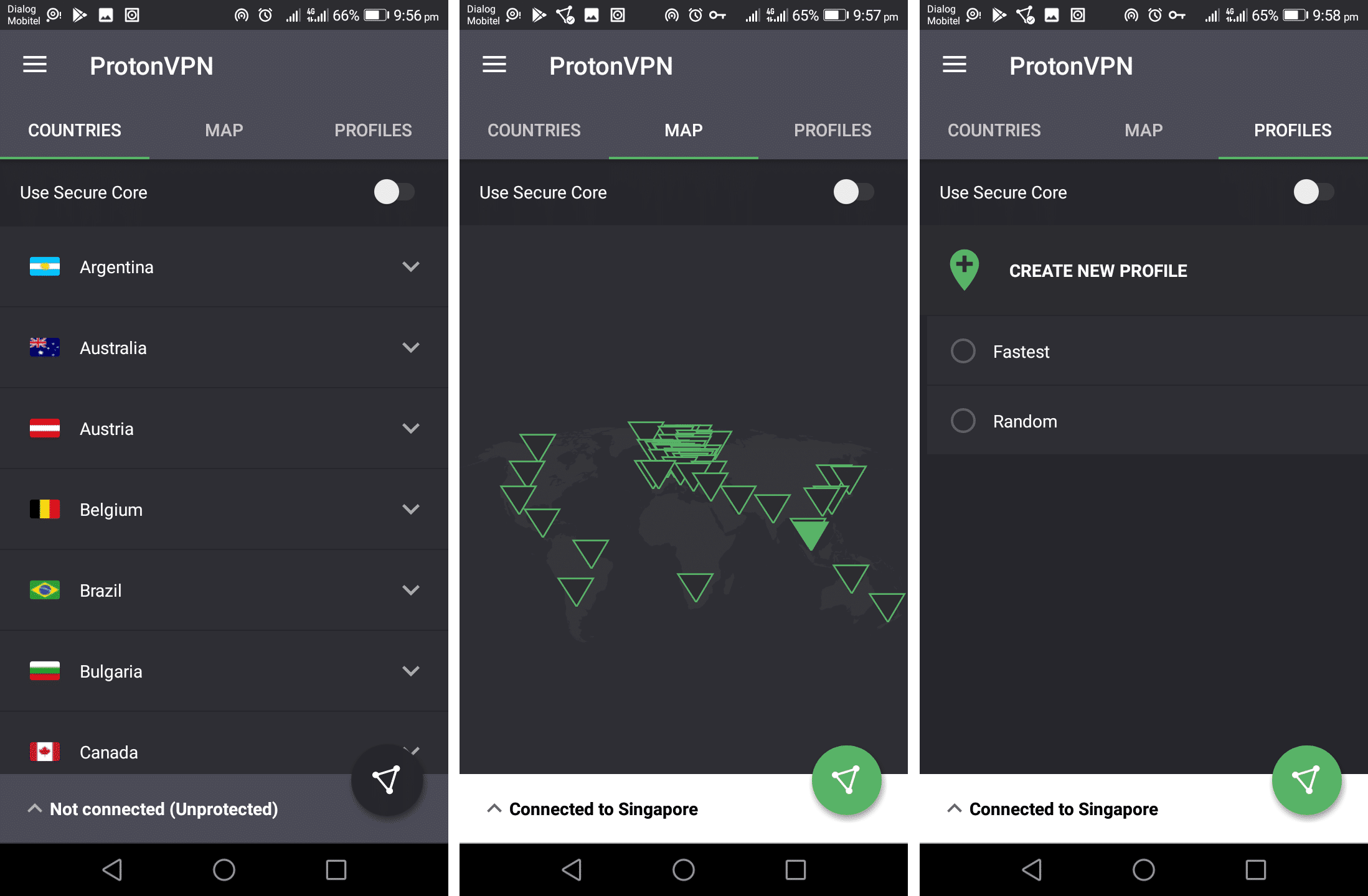 ProtonVPN Android Options