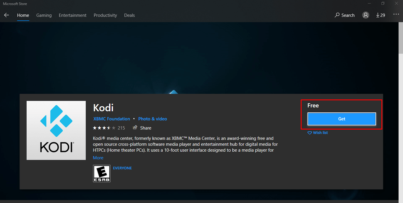 Get Kodi on Windows