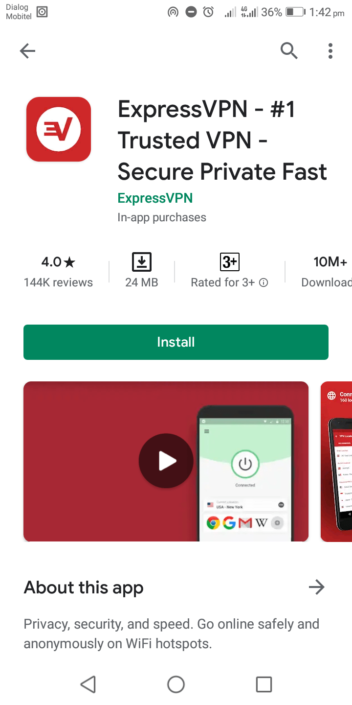 ExpressVPN κινητό