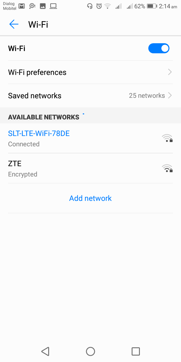 Android WiFi Settings