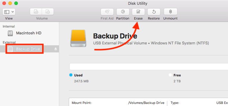 Mengenkripsi Hard Drive Eksternal di Mac Langkah 2