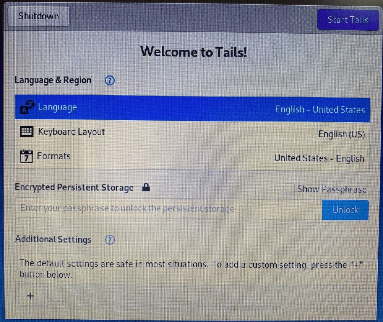 Tails Installation - Restart Computer