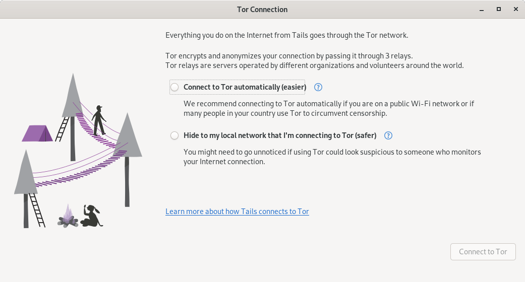 Tails - Connect to Tor