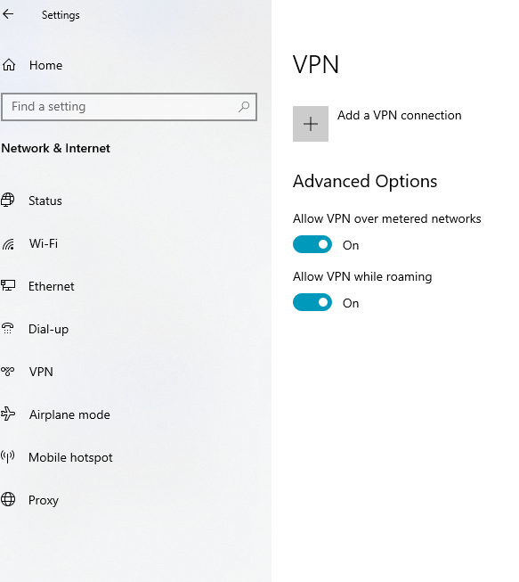 home VPN - Setări Rețea și Internet