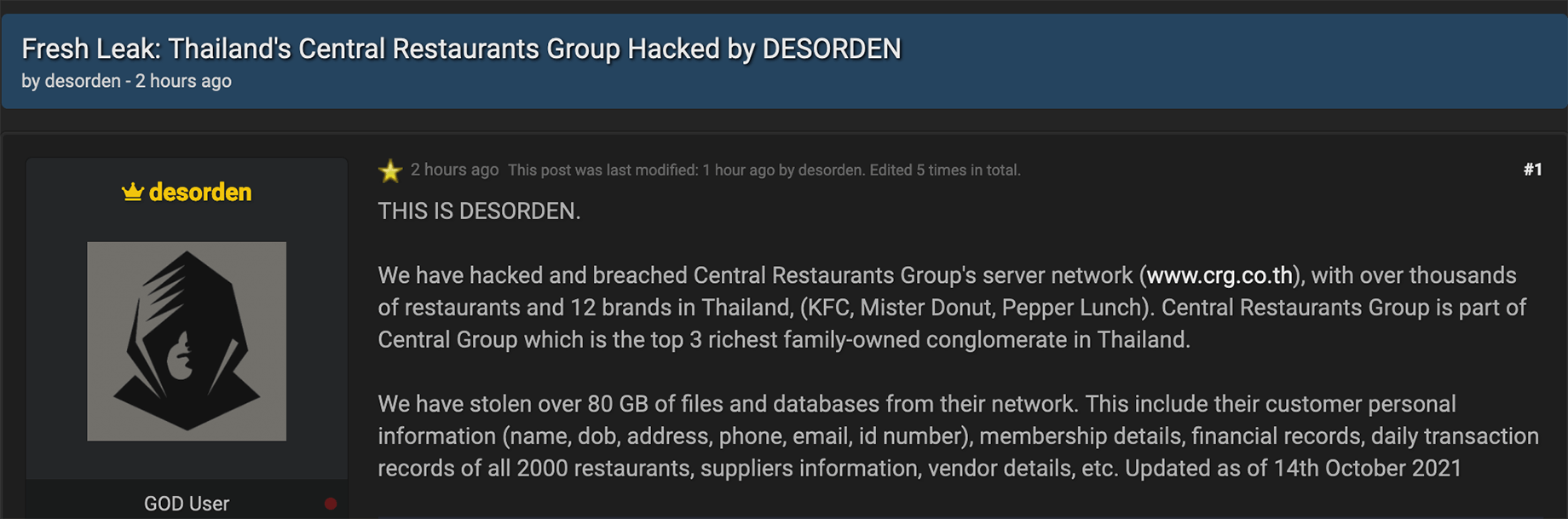 Desorden Thailand Hack
