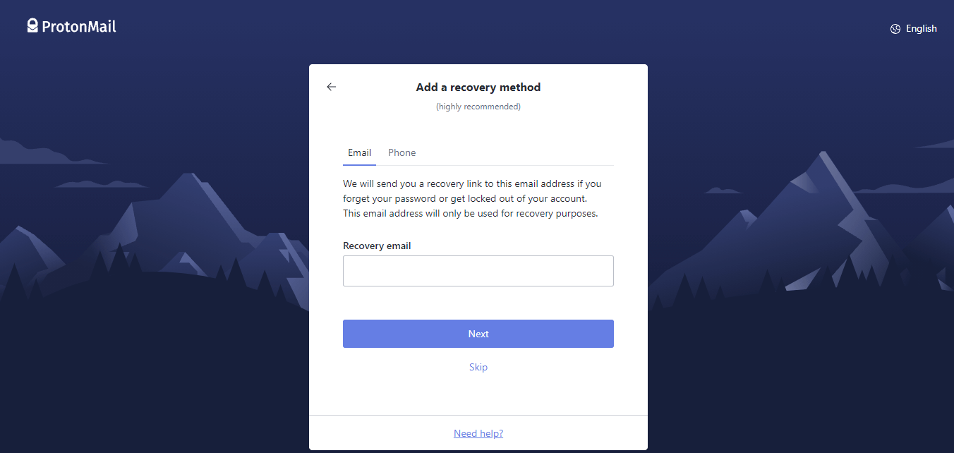 ProtonMail Acount Recovery