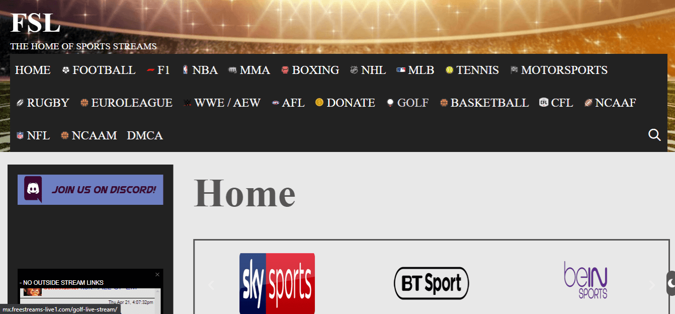 free sports streaming sites football