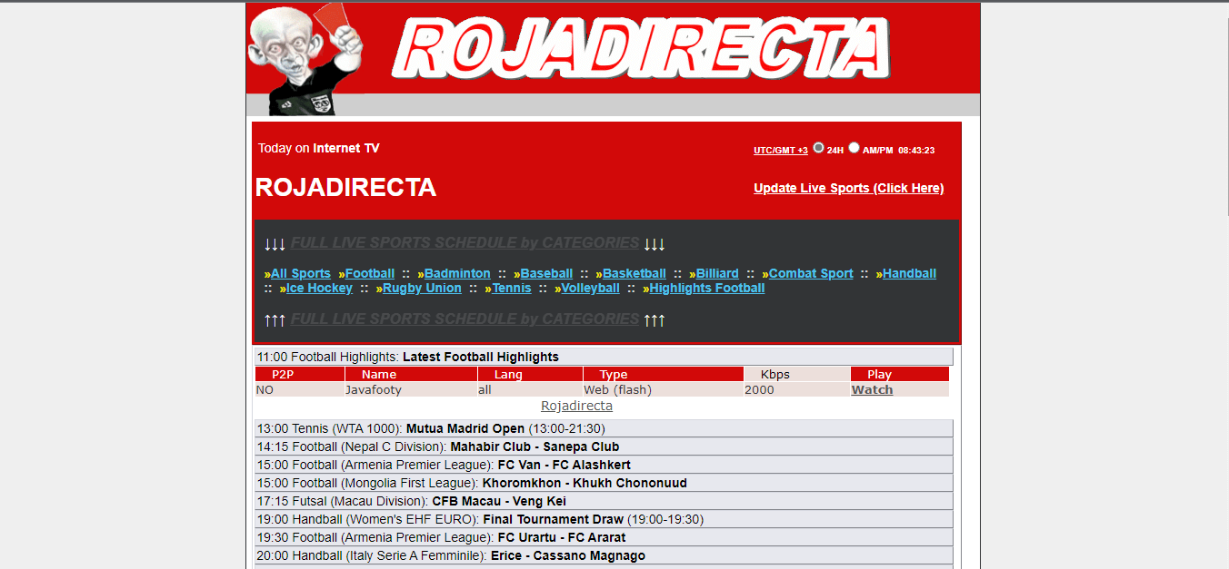 rojadirecta full matches