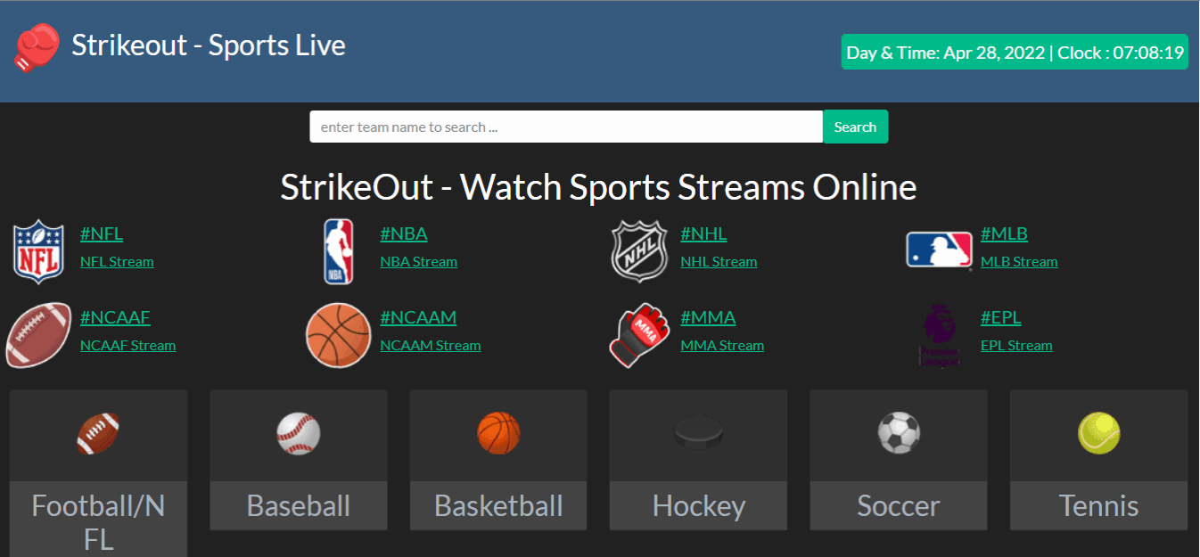 online live sports streaming sites