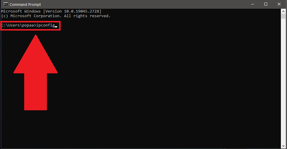 Windows Command Prompt page