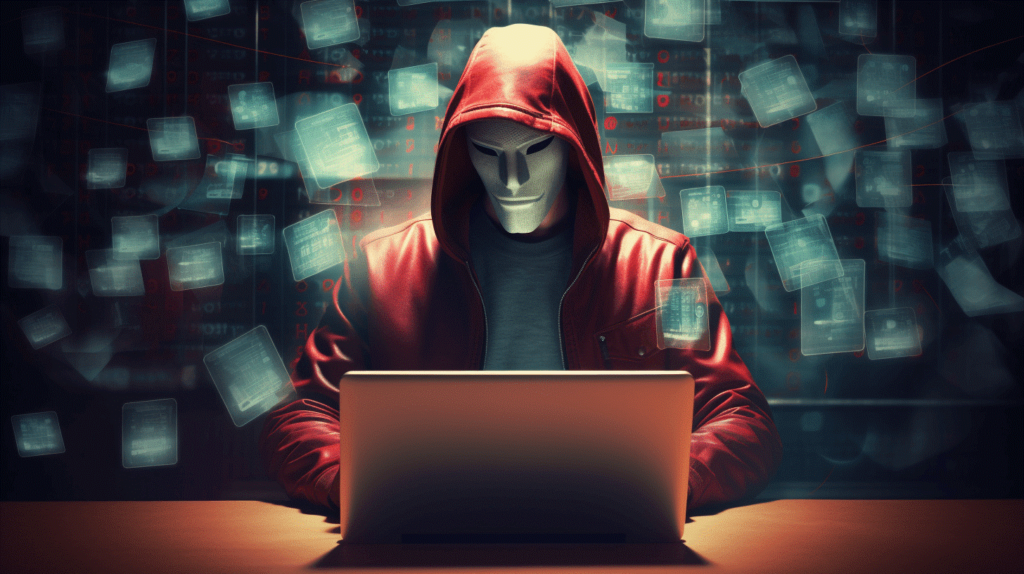 Image showing a hacker using a laptop