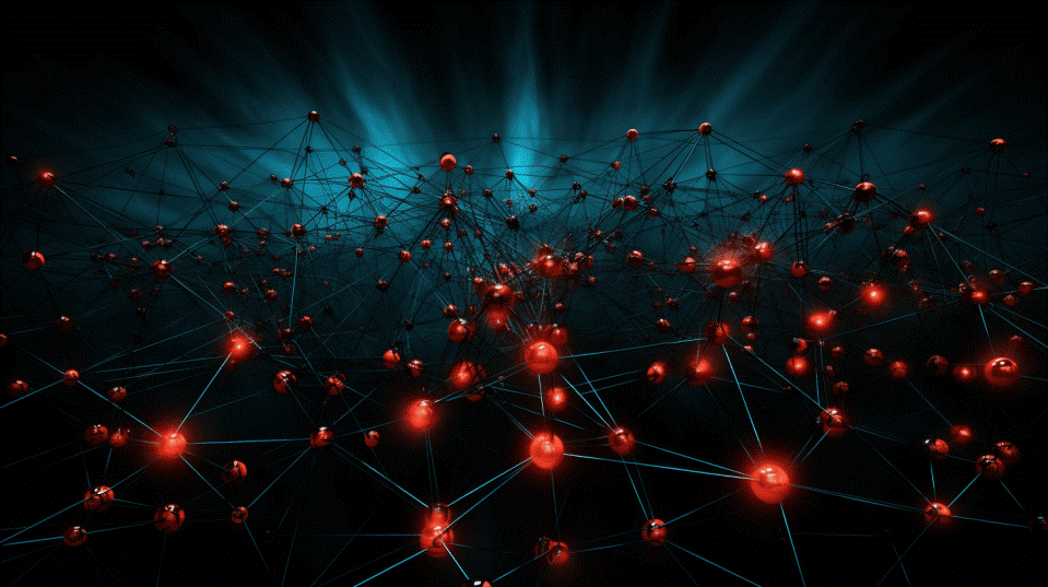 Bild, das ein vernetztes Netzwerk von Punkten zeigt