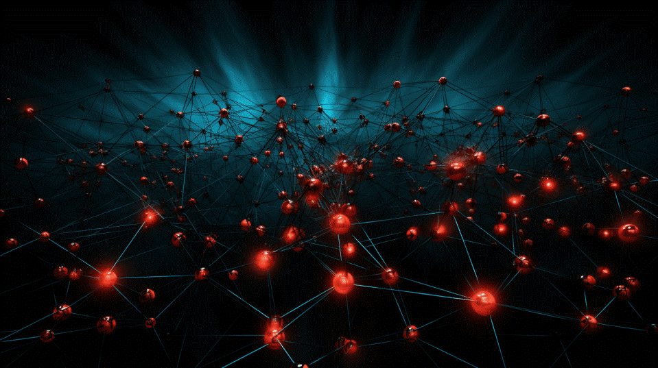 Image montrant un réseau interconnecté de points